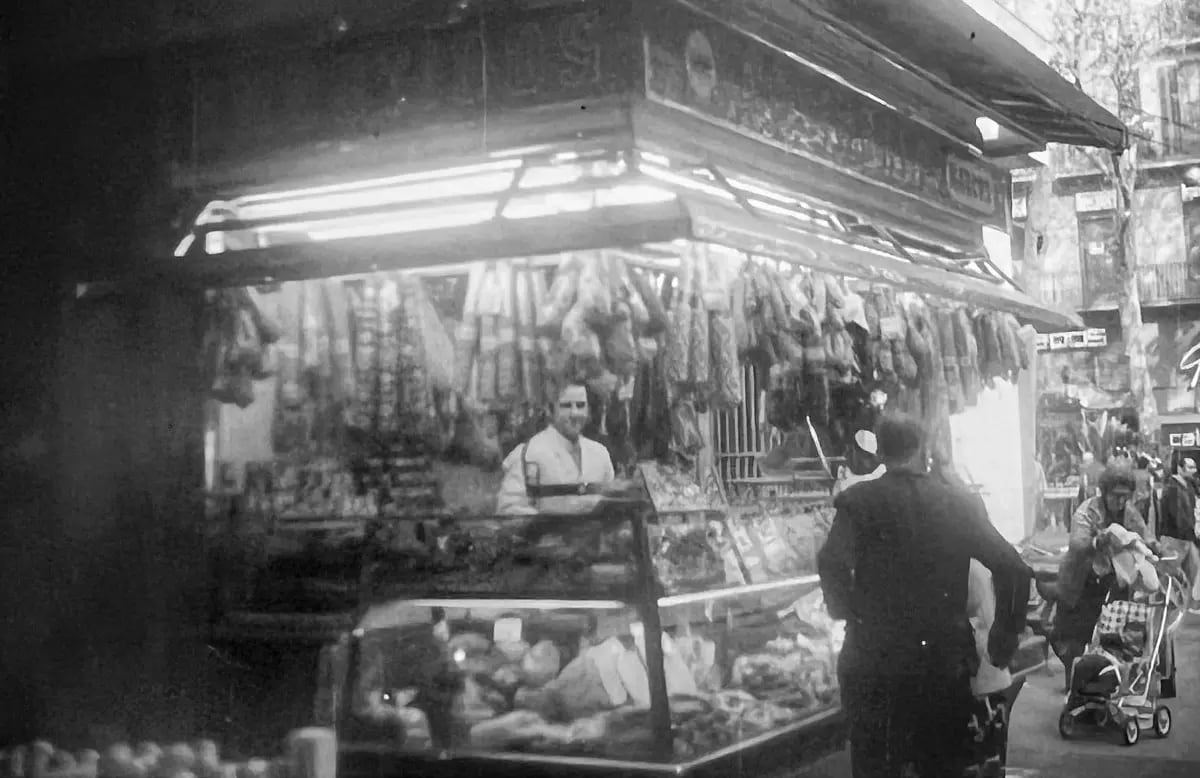 Parada histórica en la Boqueria de las Ramblas de Barcelona