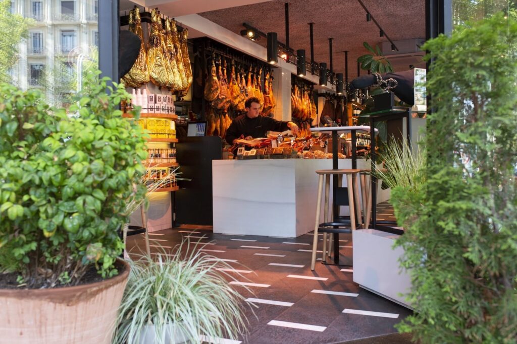 Entrada tienda de Jamón Ibérico